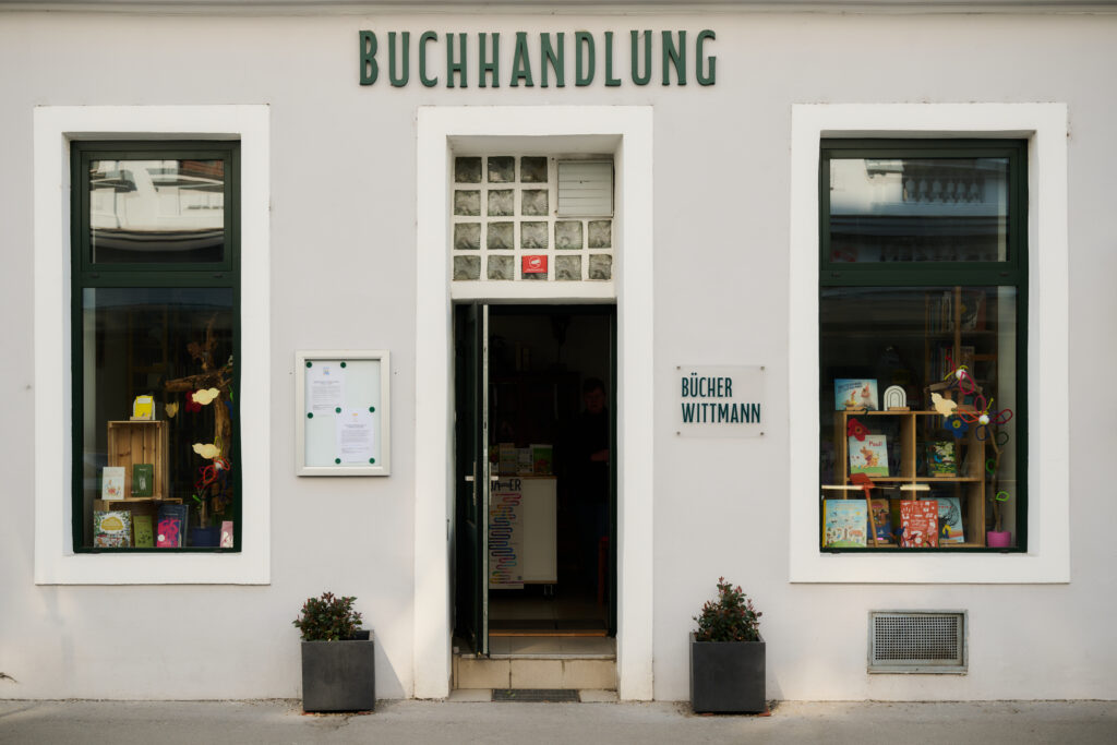 Andrea Wittmanns Buchhandlung in der Brigittenau. 